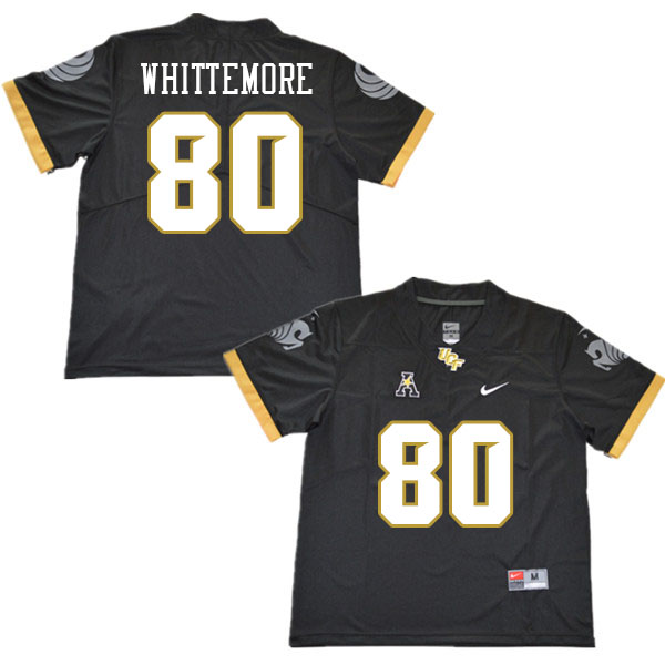 Men #80 Trent Whittemore UCF Knights College Football Jerseys Stitched Sale-Black